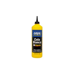 Cola blanca rápida Ceys para madera acabado transparente 750 gr