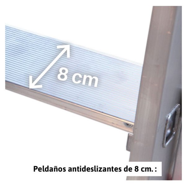 Escalera multiusos de tres tramos EN1506 ( 5 + 6 + 6 peldaños ) - Imagen 5