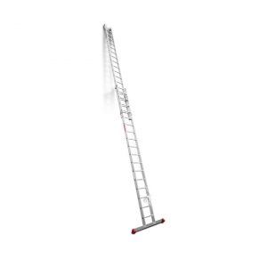 Escalera 17+17 peldaños de aluminio extensible con cuerda EN217 Faraone