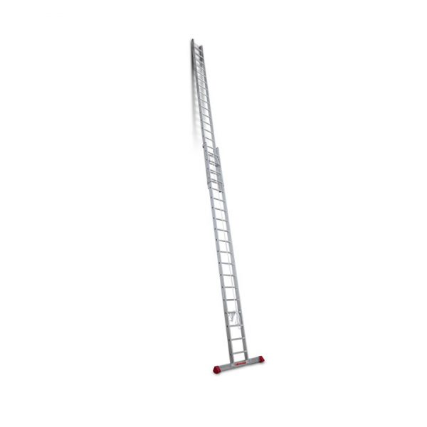 Escalera 19+19 peldaños de aluminio extensible con cuerda EN219 Faraone