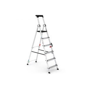 Escalera 6 peldaños de aluminio profesional Deluxe Persum