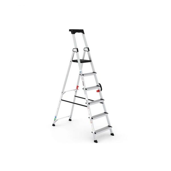 Escalera 6 peldaños de aluminio profesional Deluxe Persum