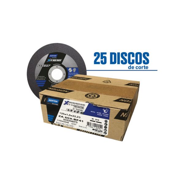 Caja 25 discos de corte Ø 125 1.0 Norton X-treme pro - Imagen 2