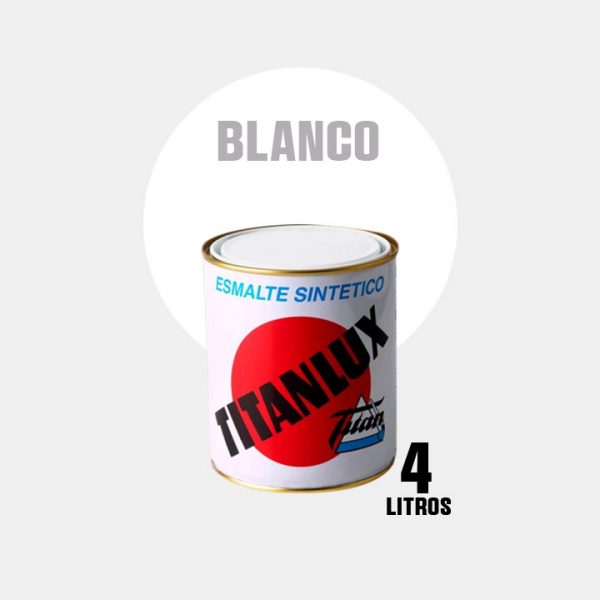 Esmalte sintético brillante Titanlux blanco ( 4 litros )