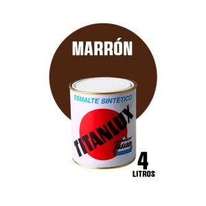 Esmalte sintético brillante Titanlux marrón ( 4 litros )