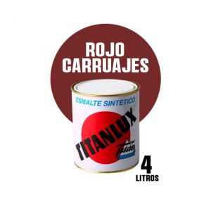 Esmalte sintético brillante Titanlux rojo carruajes ( 4 litros )