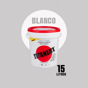 Pintura plástica Titanlux cobertura total blanco mate ( 15 litros )