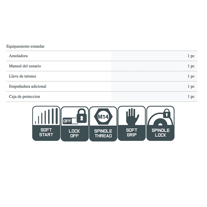 Amoladora angular Crown CT13489-230S - Imagen 5