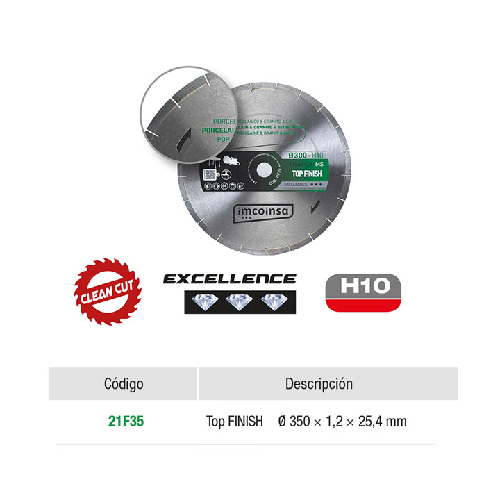 Disco corte Top Finish Imcoinsa ( porcelánico & granito & gres ) 21F35 - Imagen 2