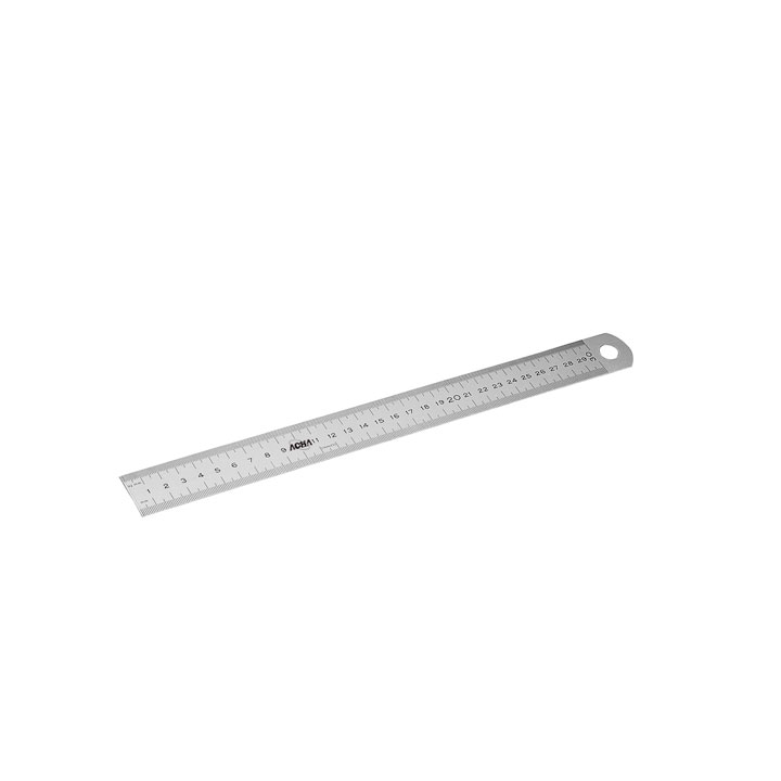 Regla semirigida Acha de acero inoxidable 1m x 30mm x 1mm 32104