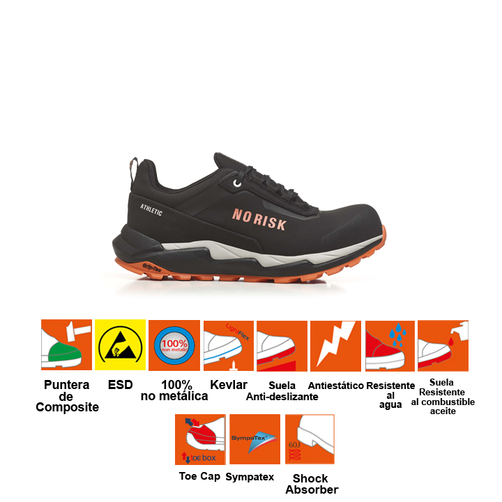Zapato Norisk Athletic Low Stx Orange - Imagen 5