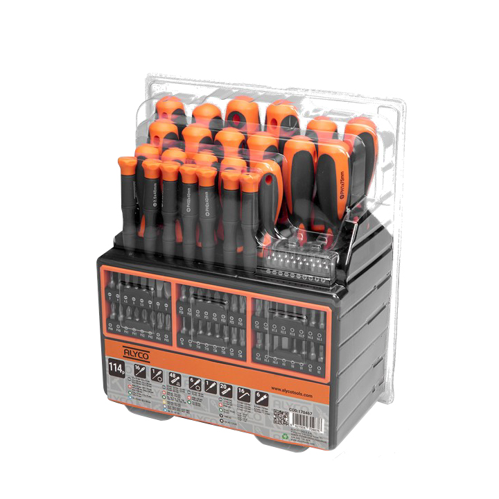 Juego destornilladores, allen , puntas Alyco 170467 ( 114 piezas ) - Imagen 2