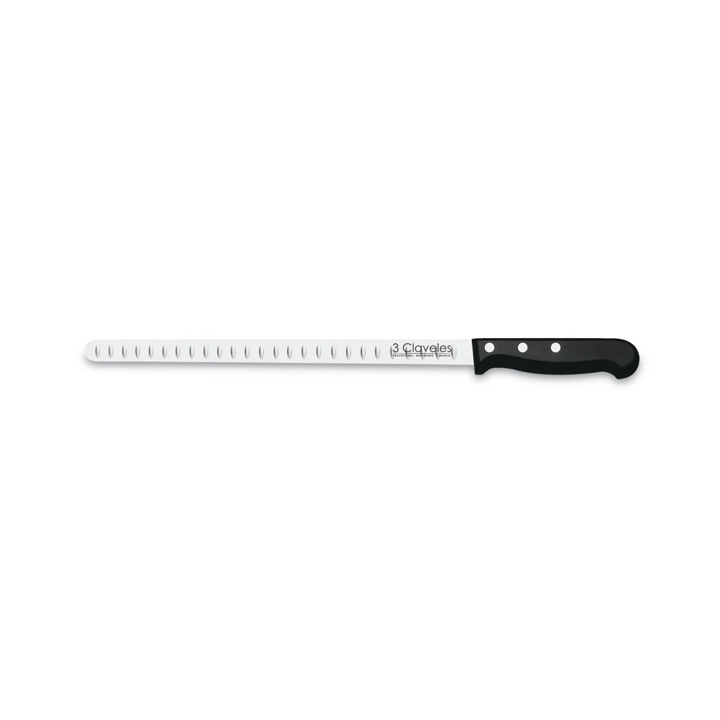 Set cuchillo Jamonero Alveolado POM y Chaira 3 Claveles - Imagen 2