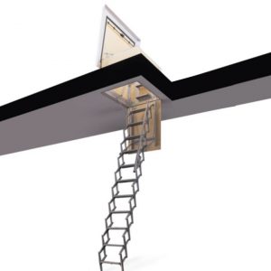 Escalera escamoteable en acero galvanizado para terrazas RE-TER