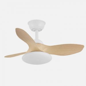 Ventilador de techo DC 36w PARAMO blanco-haya 3 aspas 82d 3000k,4500k,6000k, c.remoto, memoria y temporizador