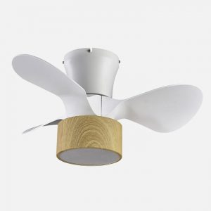 Ventilador de techo DC 24w KOS blanco-haya 3 aspas 60d 6 vel. 2390lm 3000-4500-6000k c.remoto, memoria y temporizador