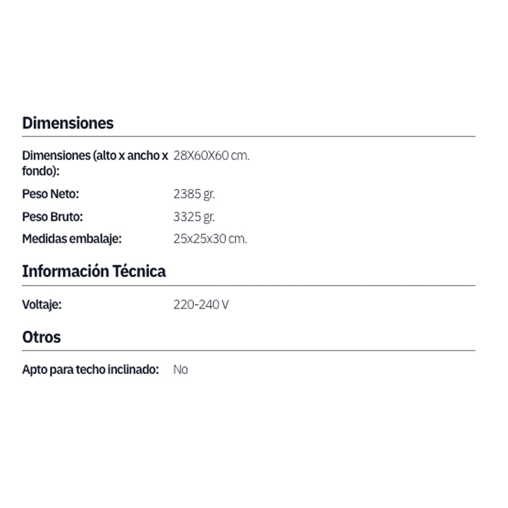 Ventilador de techo DC 24w KOS blanco-haya 3 aspas 60d 6 vel. 2390lm 3000-4500-6000k c.remoto, memoria y temporizador - Imagen 6