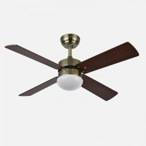 Ventilador de techo DC SOFIA cerezo-nogal 4 aspas 40x107d control remoto y temporizador