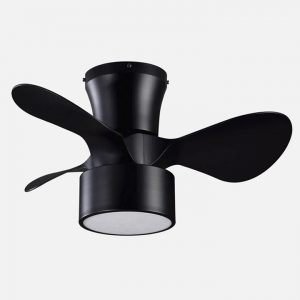 Ventilador de techo DC 24w KOS negro 3 aspas 60d 6 vel. 2390lm 3000-4500-6000k c.remoto, memoria y temporizador