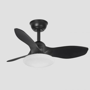 Ventilador de techo DC 36w PARAMO negro 3 aspas 82d 3000k,4500k,6000k control remoto, temporizador y memoria