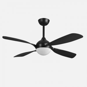 Ventilador de techo DC LIVORNO negro 30w 3250lm 132d 4aspas 3000k,4500k,6000k, control remoto, temporizador, memoria