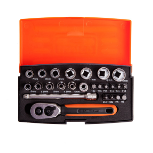 Juego de vasos BAHCO SL25, 1/4", 25 piezas