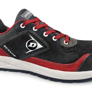 Zapato de seguridad Dunlop Luka carbón y rojo S3S SR FO HRO